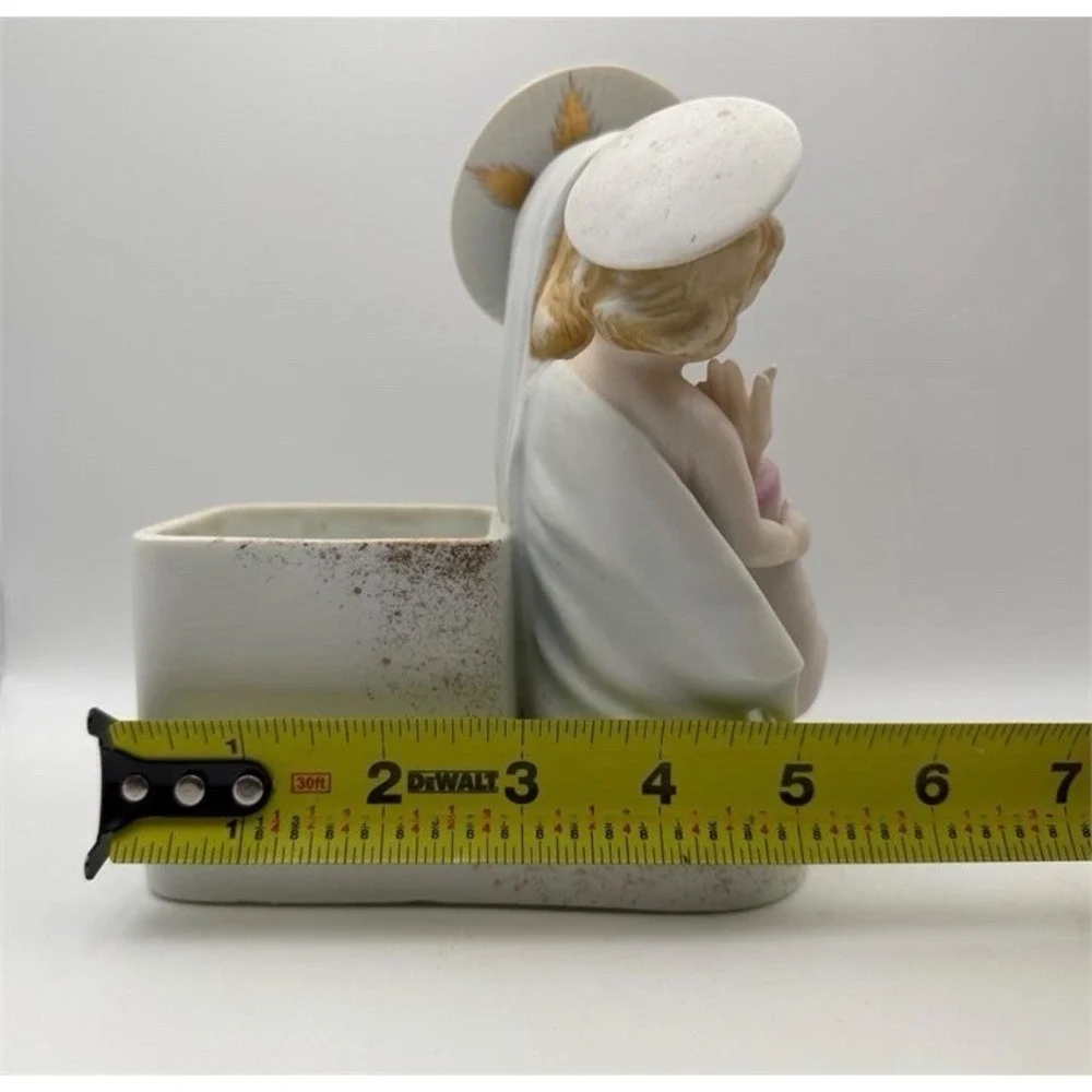 Lefton Madonna Child Planter KW150 Religious Vase